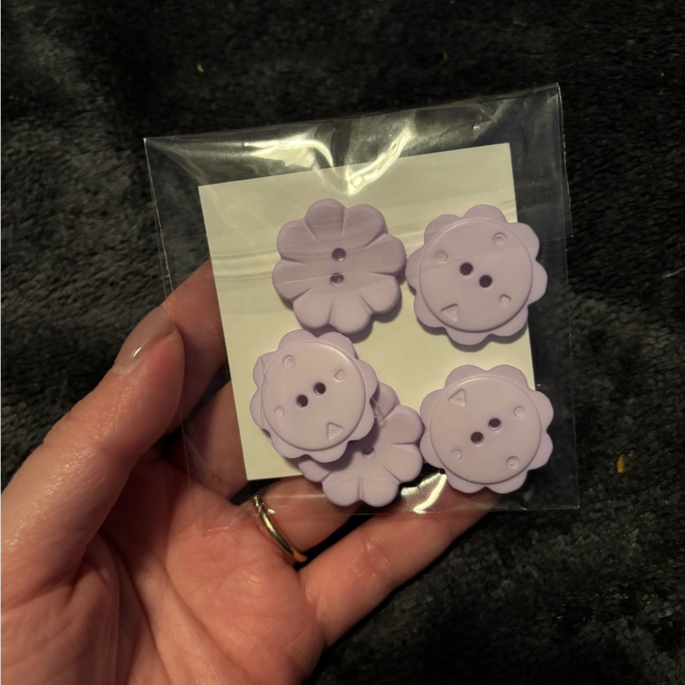 Flower shaped buttons